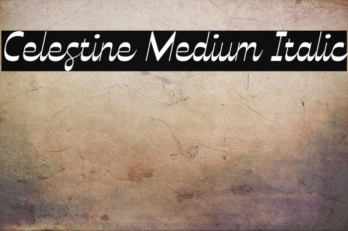 Celestine Medium Italic Example 2