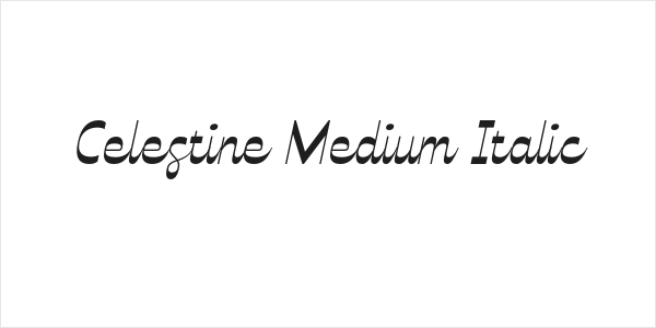 Celestine Medium Italic Logo