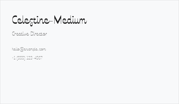 Celestine-Medium Business Card