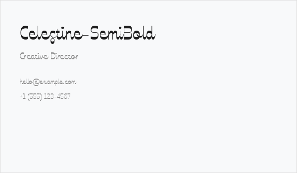 Celestine-SemiBold Business Card