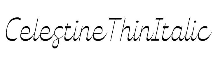 Celestine Thin Italic  font caratteri gratis