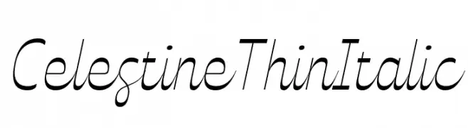 Celestine Thin Italic  नि: शुल्क फ़ॉन्ट्स डाउनलोड