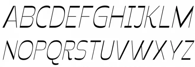 Celestine Thin Italic फ़ॉन्ट अपरकेस