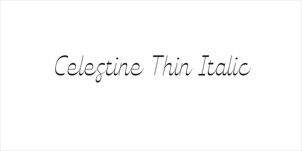 Celestine Thin Italic Logo