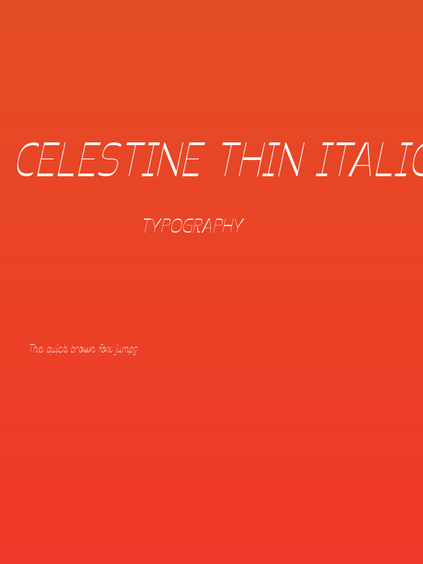 Celestine Thin Italic Poster