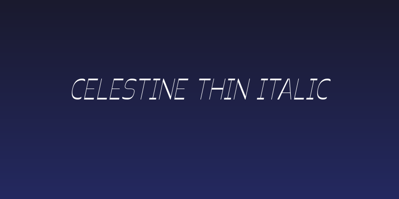 Celestine Thin Italic Social Header
