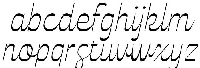 Celestine Thin Italic Font LOWERCASE