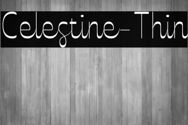Celestine-Thin Font examples