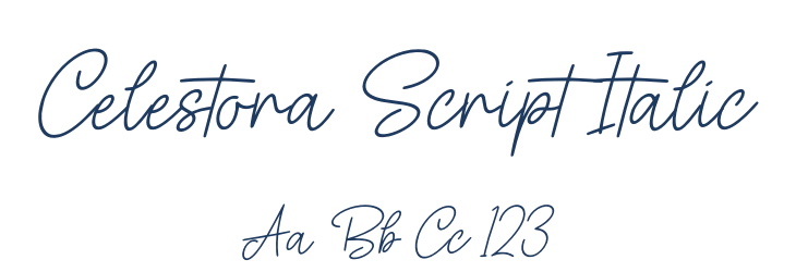 Celestora Script Italic Font Preview