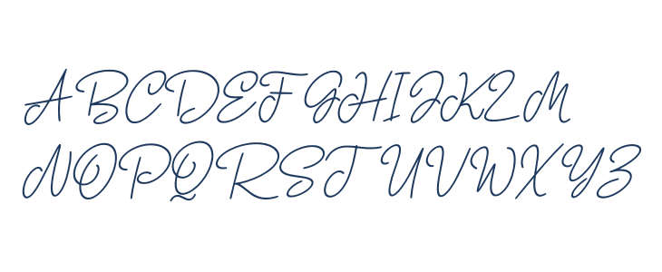 Celestora Script Italic Uppercase