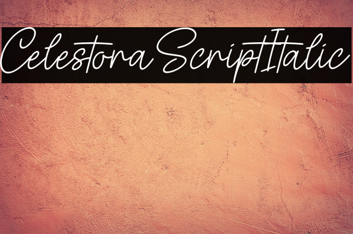 Celestora Script Italic Example 1