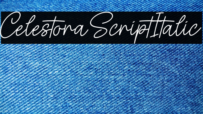 Celestora Script Italic Example 2