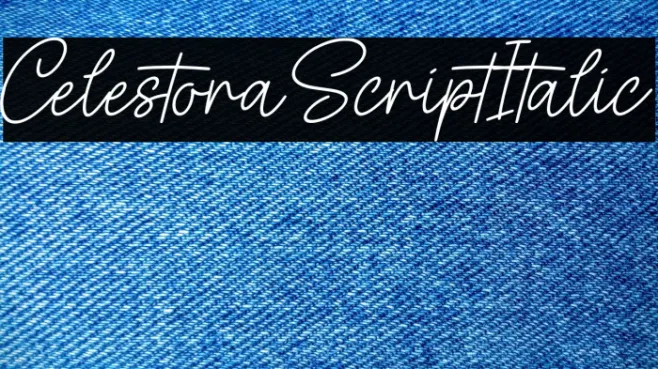 Celestora Script Italic Example 2