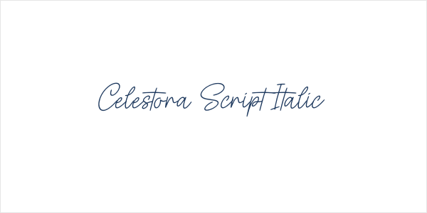 Celestora Script Italic Logo