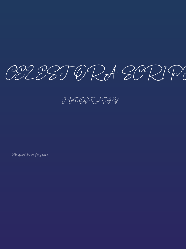 Celestora Script Italic Poster