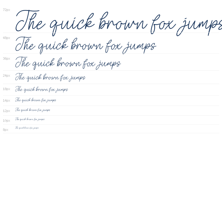 Celestora Script Italic Waterfall