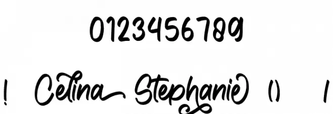 CelinaStephanie-Script Font OTHER CHARS