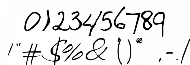 Celine Dion Handwriting Font OTHER CHARS