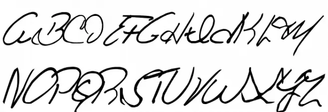 Celine Dion Handwriting フォント 大文字