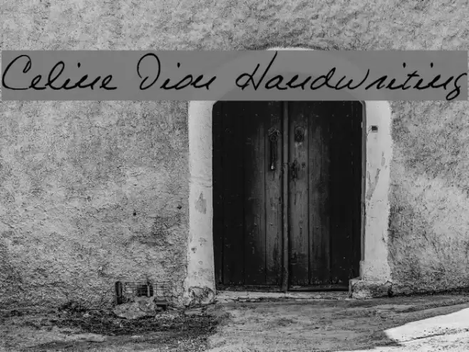 Celine Dion Handwriting Font examples