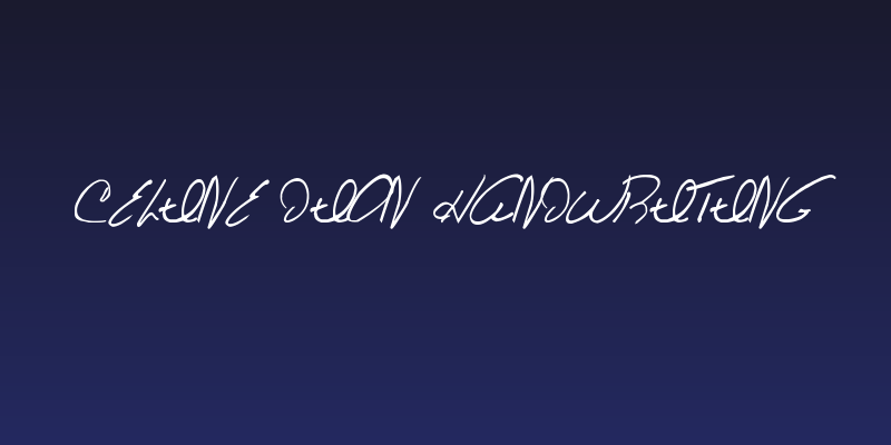 Celine Dion Handwriting Social Header