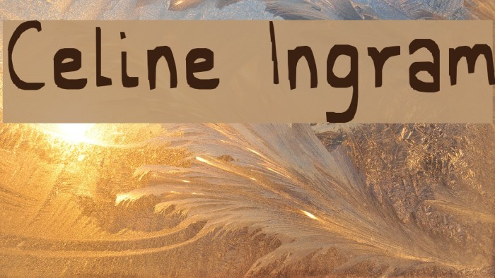 Celine Ingram Font examples