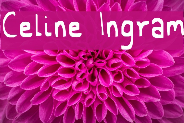 Celine Ingram Font examples