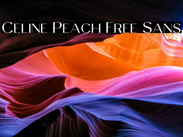 Celine Peach Free Sans Example 1