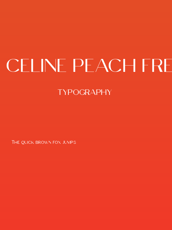 Celine Peach Free Sans Poster