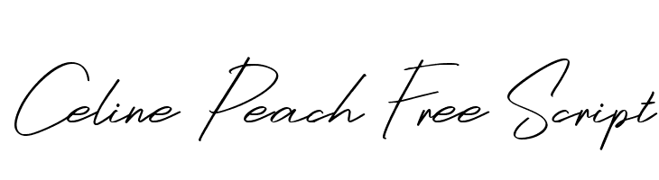 Celine Peach Free Script  免费字体下载