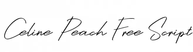 Celine Peach Free Script  नि: शुल्क फ़ॉन्ट्स डाउनलोड