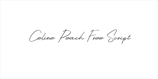 Celine Peach Free Script Logo