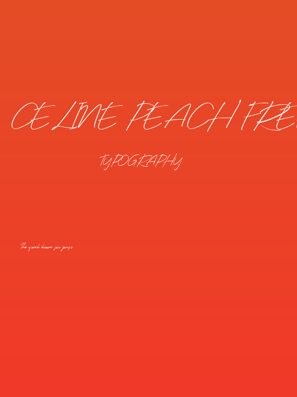 Celine Peach Free Script Poster