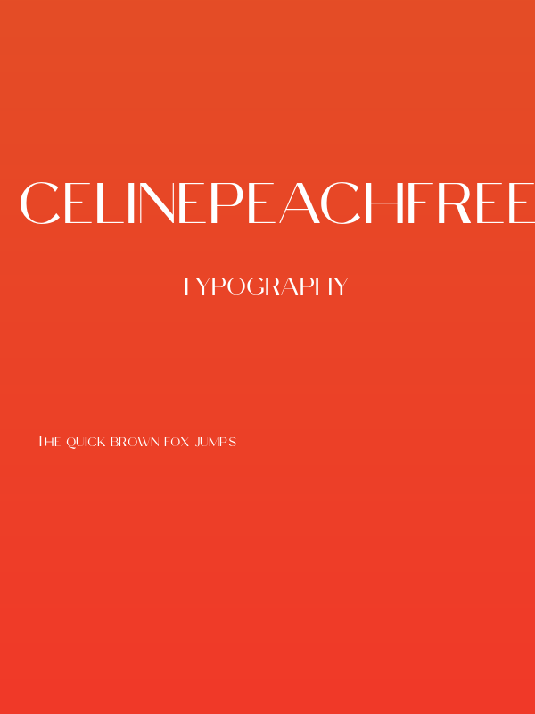 CelinePeachFree-Sans Poster