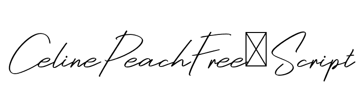 CelinePeachFree-Script  免费字体下载