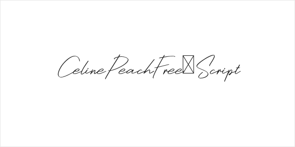 CelinePeachFree-Script Logo