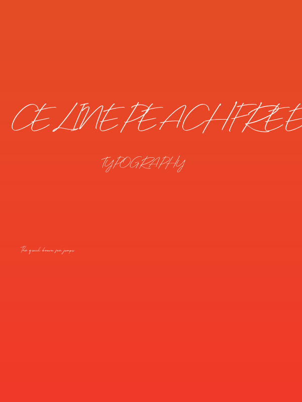 CelinePeachFree-Script Poster