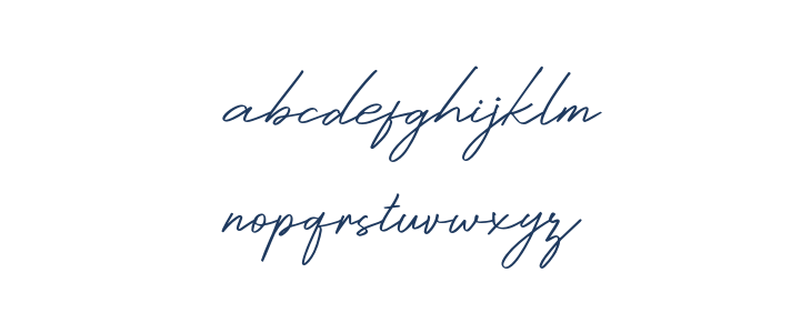 CelinePeachFree-Script Lowercase