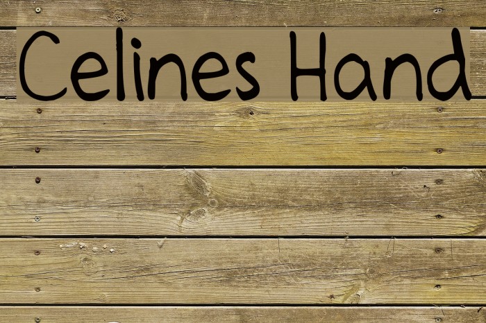 Celines Hand Font examples