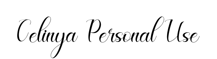 Celinya Personal Use  フリーフォントのダウンロード