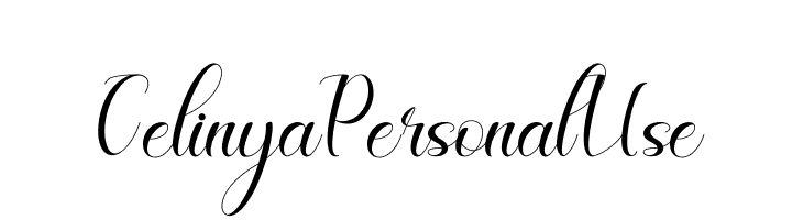 Celinya Personal Use  baixar fontes gratis