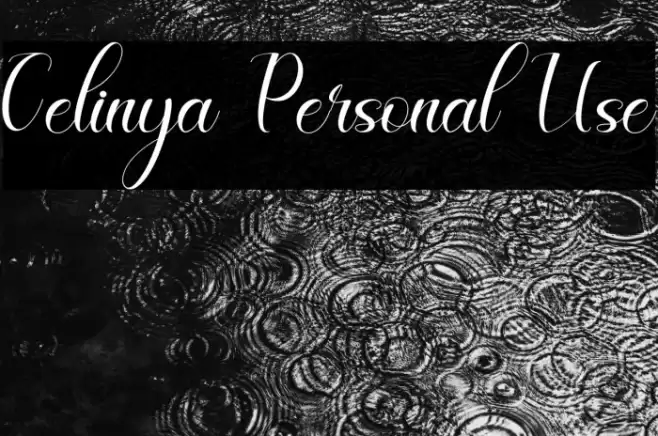 Celinya Personal Use Font examples