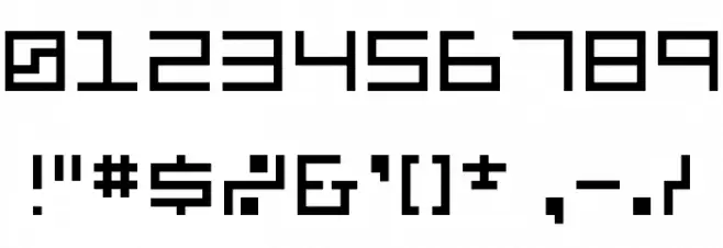 Cellblock NBP Font OTHER CHARS