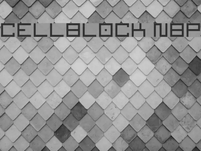 Cellblock NBP Font examples