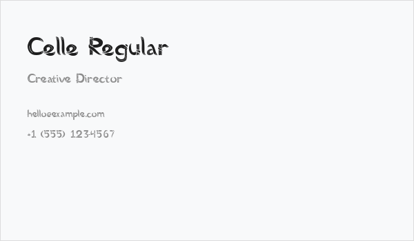 Celle Regular Business Card