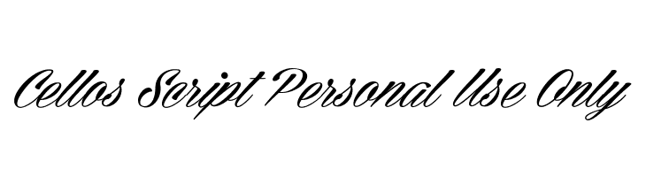 Cellos Script Personal Use Only Font