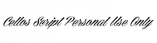 Cellos Script Personal Use Only  font caratteri gratis