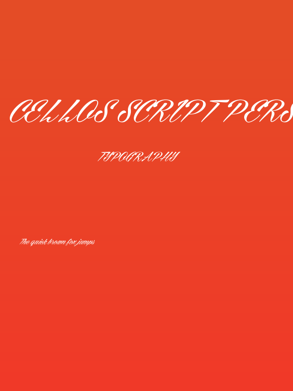 Cellos Script Personal Use Only Poster