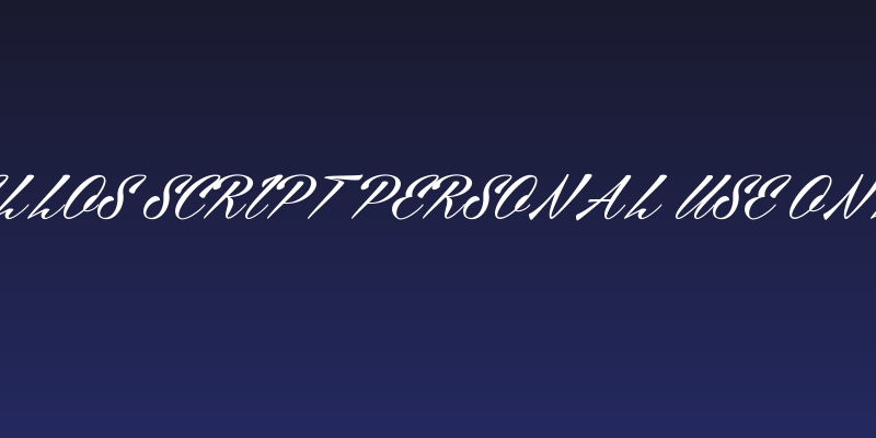 Cellos Script Personal Use Only Social Header