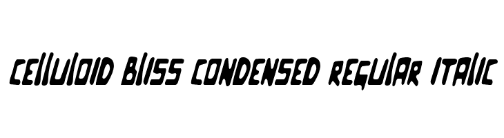 Celluloid Bliss Condensed Regular Italic  Free Fonts Download